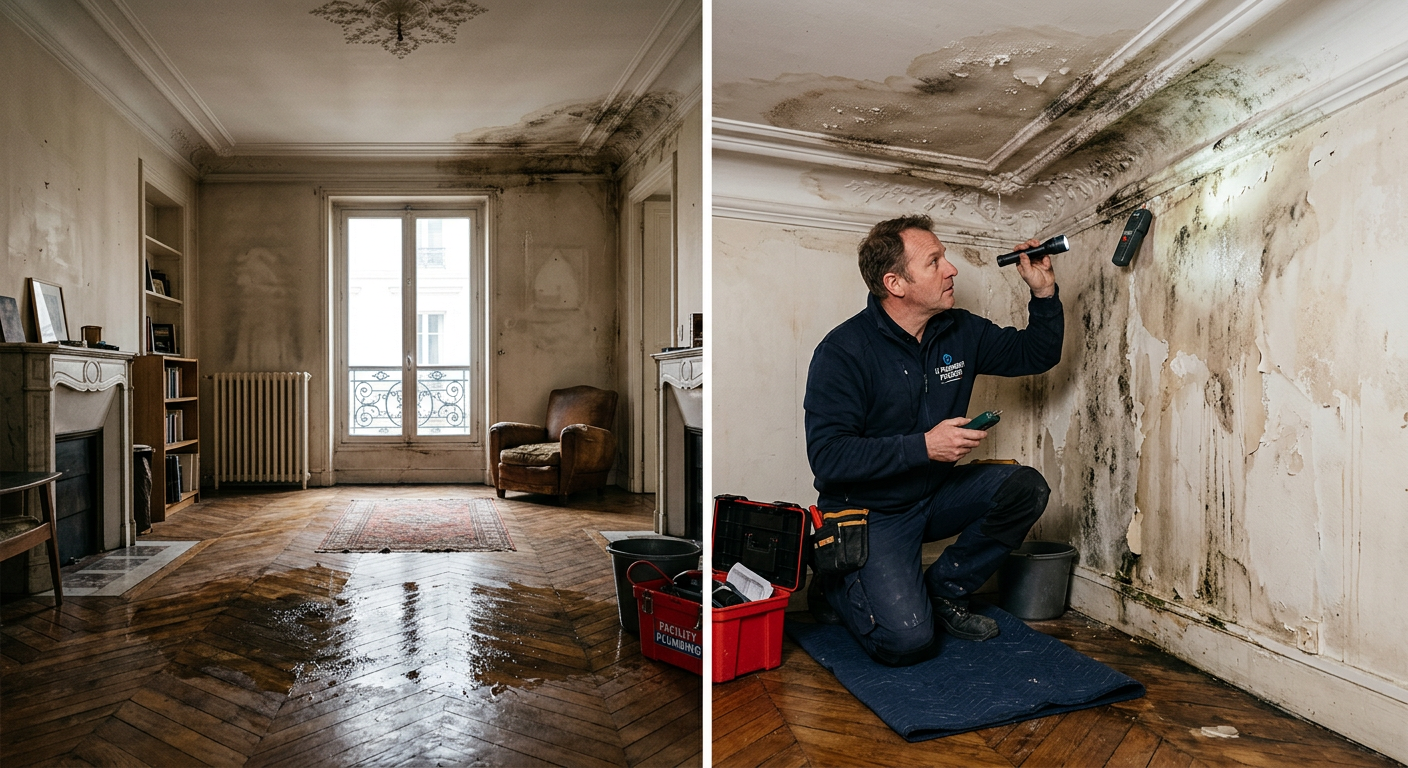 Intervention urgente dégât des eaux dans un appartement à Bezons