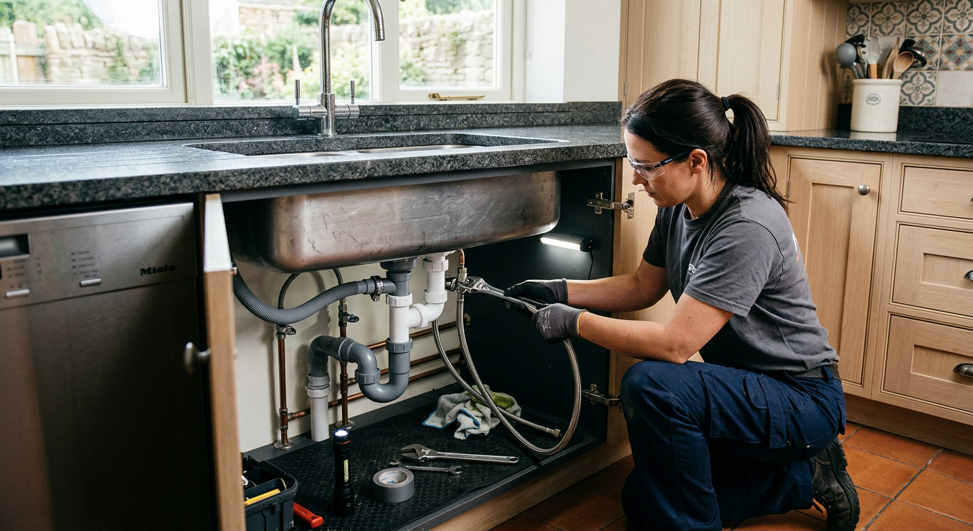 Installation plomberie cuisine avec pose d'évier à Bezons