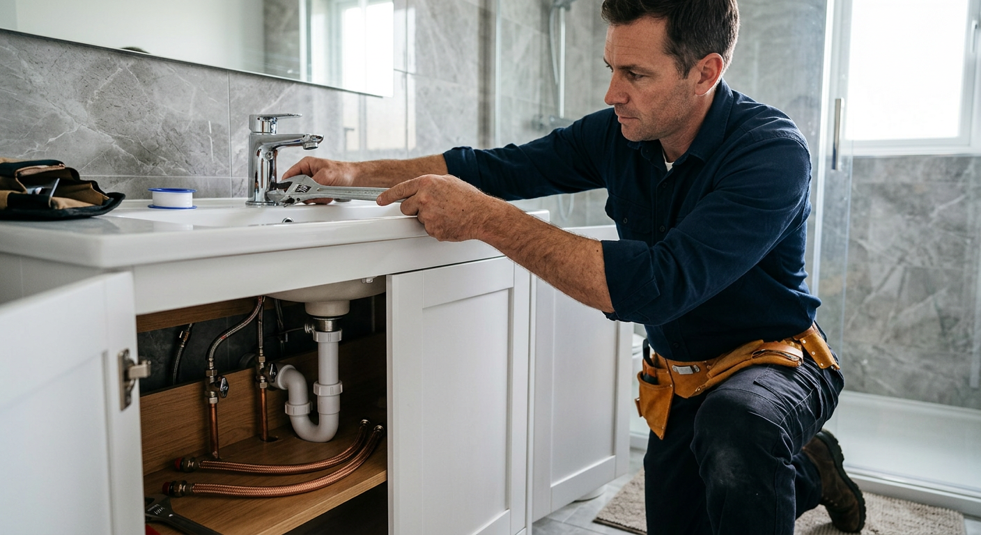 Pose de mitigeur chromé par un plombier à Bezons